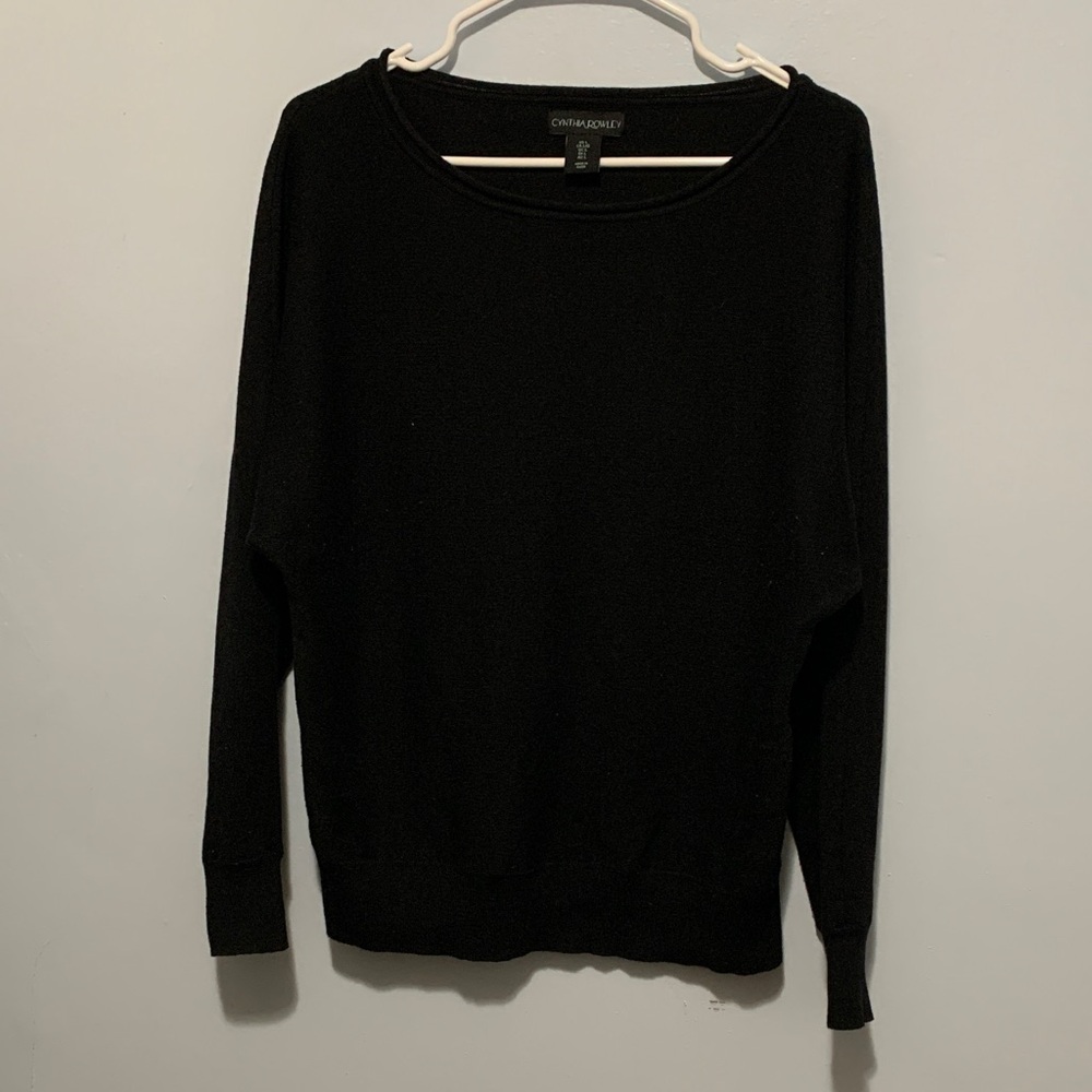 Cynthia Rowley, soft black sweater size large